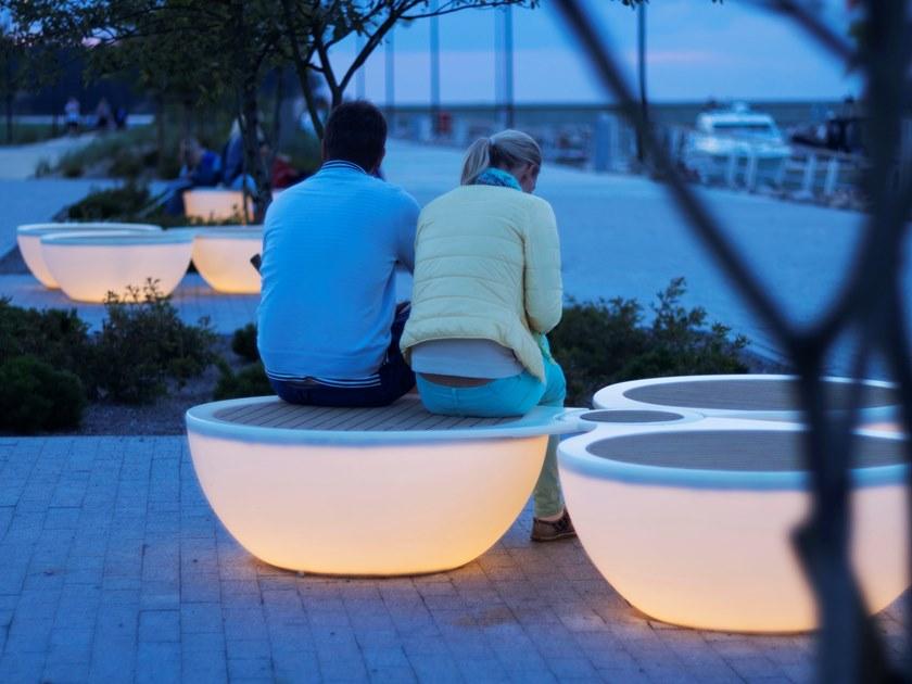 Väliala Скамья из тика со встроенной подсветкой без спинки sun-id-1397557 - Вид №2