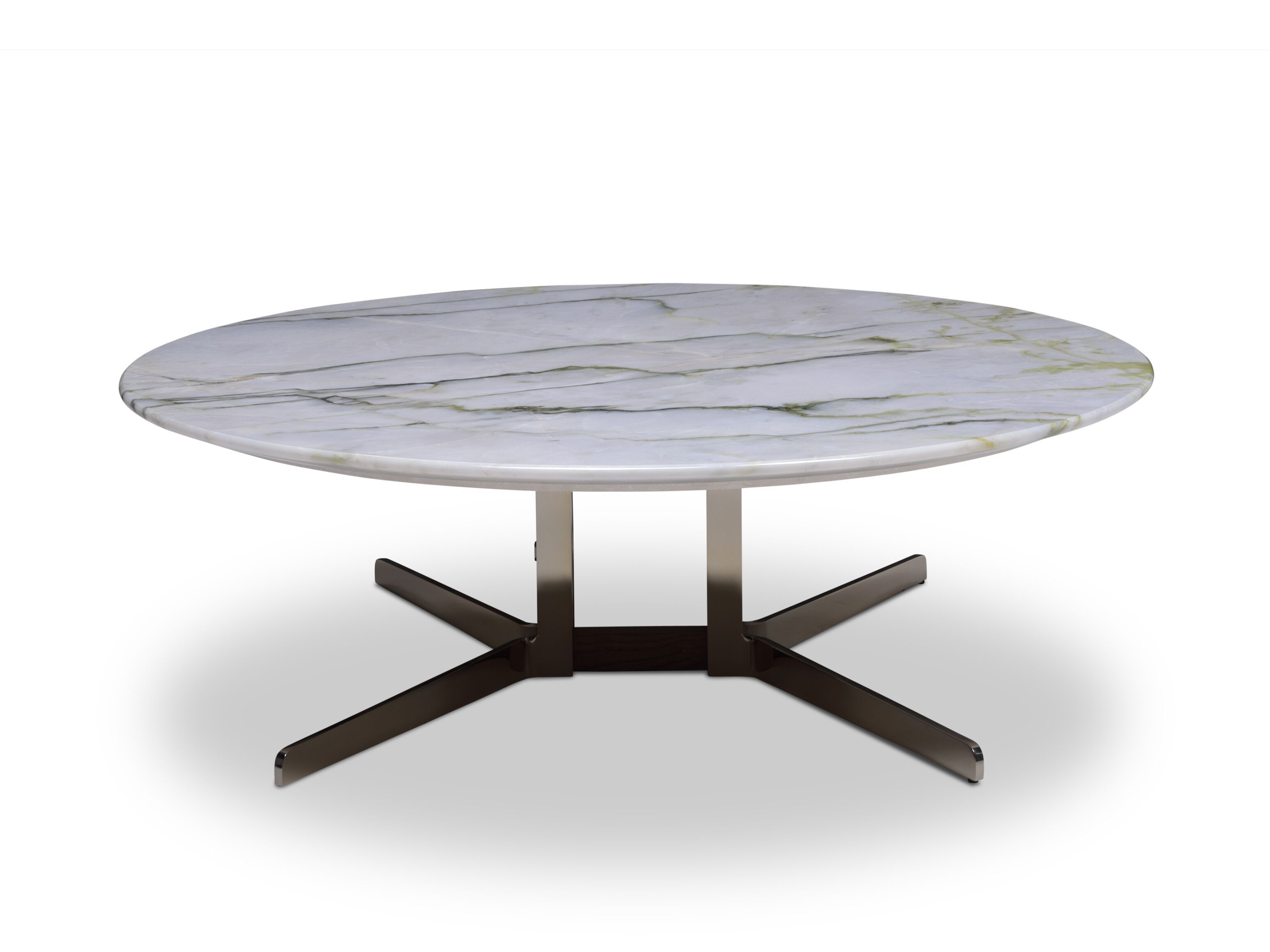 Низкий круглый журнальный столик с мраморной столешницей Natuzzi Italia Campus ARCH-00003217