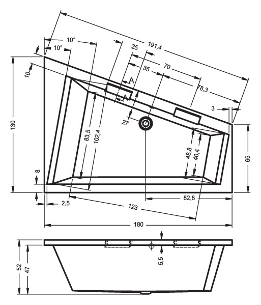 BA9000500000000_top1 Гидромассажная ванна Riho Doppio Santreyd - Вид №10