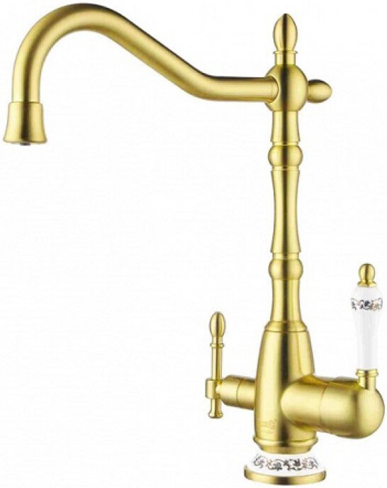 Смеситель ZorG Sanitary ZR 312 YF-50-BR LIGHT для кухонной мойки, бронза