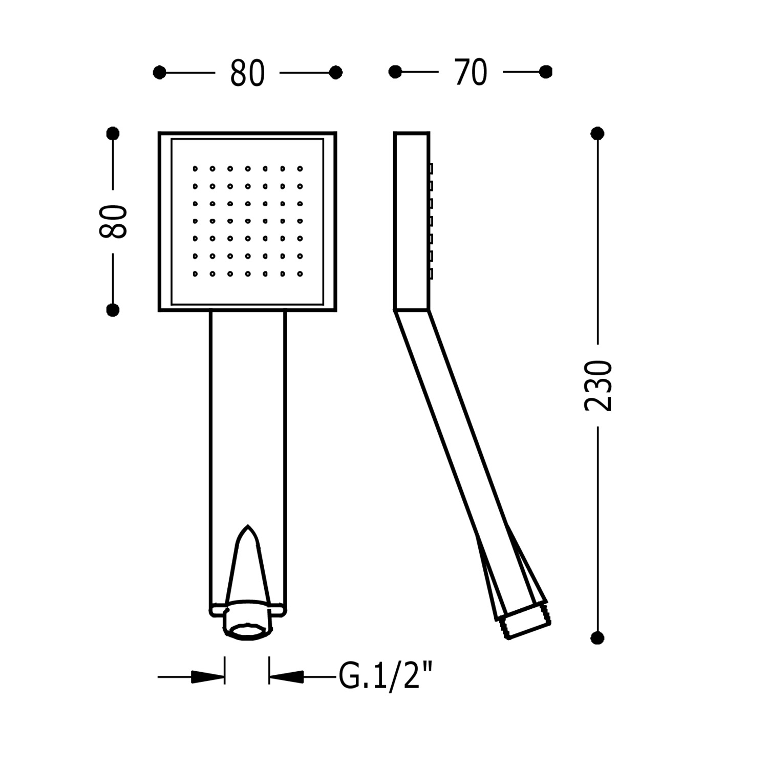 Ручной душ Q80-134612 TRES Showers - Вид №1