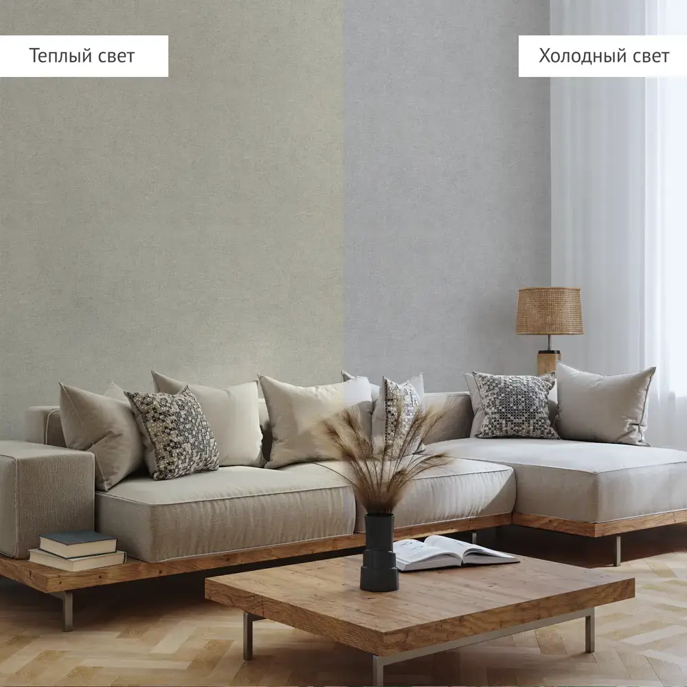 Обои флизелиновые KREAFORTA Linen коричневые 1.06 м 77022-81 89454227 STLM-2039999 - Вид №3