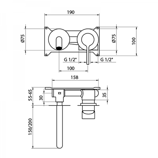 Смеситель для раковины AXIS GRB MIXERS 74537742 - Вид №1