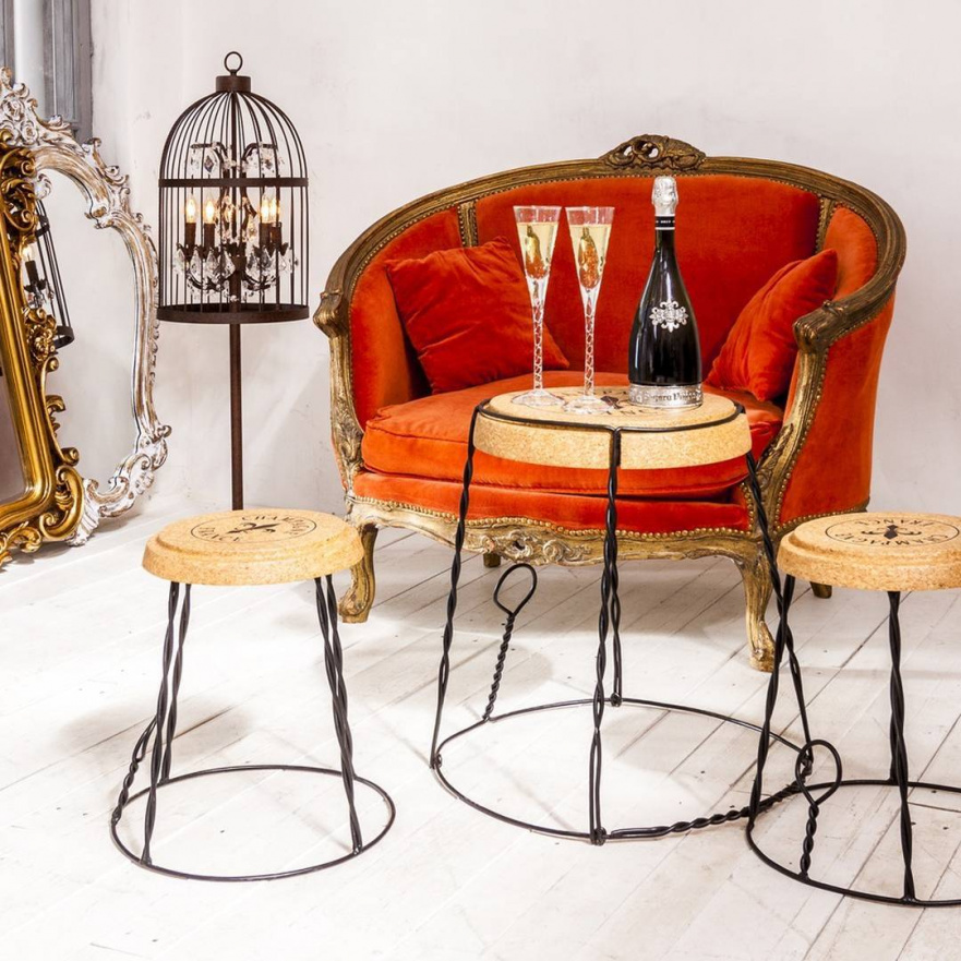 Складной столик кофейный белый антик «Ницца» BYOBJECT  130179 Белый Object Desire  - Вид №3