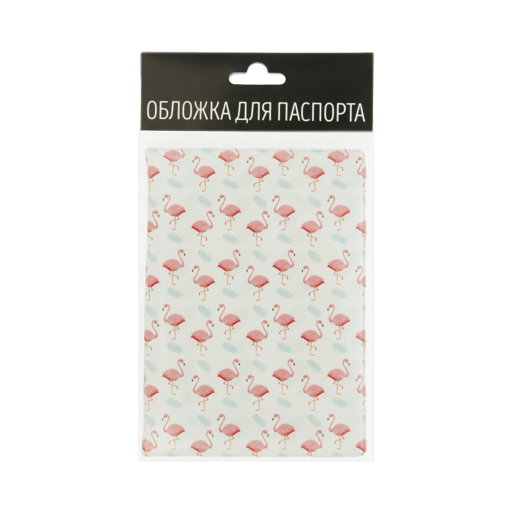 15117 Обложка для паспорта mix ФЛАМИНГО WHITE Santreyd 