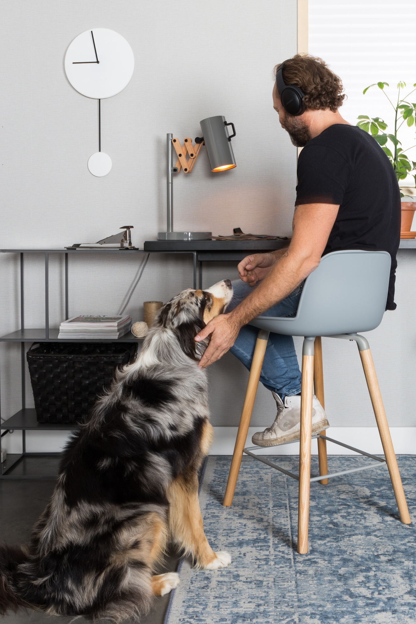 Табурет высокий Albert Kuip серый Zuiver 1500052 - Вид №1