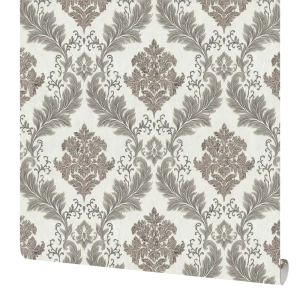 Обои флизелиновые Московская обойная фабрика Сиена-9 бело-черные 1.06 м