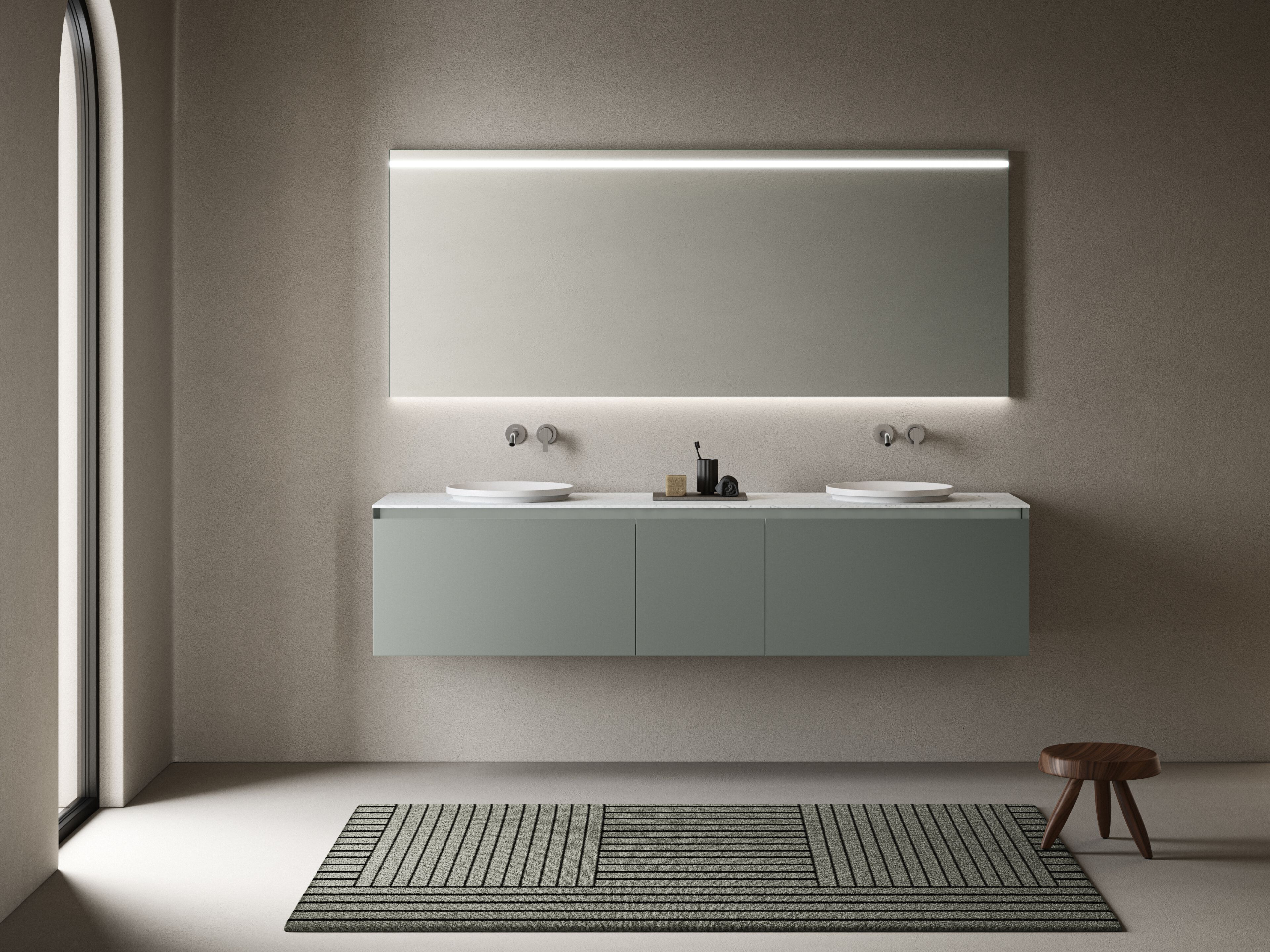 Двойной подвесной умывальник с ящиками Inbani слой ARCH-00012789 - Вид №2