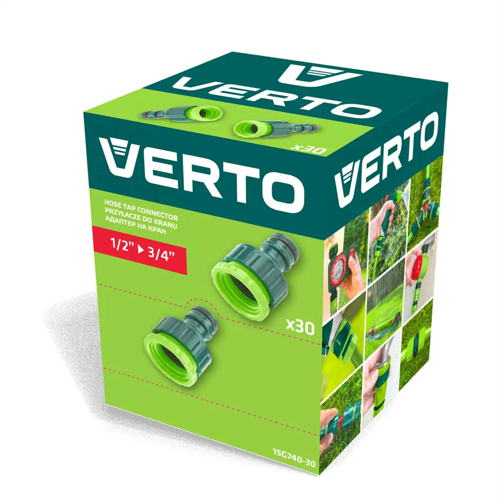Адаптер на кран быстрого соединения Verto 1/2-3/4 дюйма 30 шт 82667929 STLM-2100037  - Вид №2