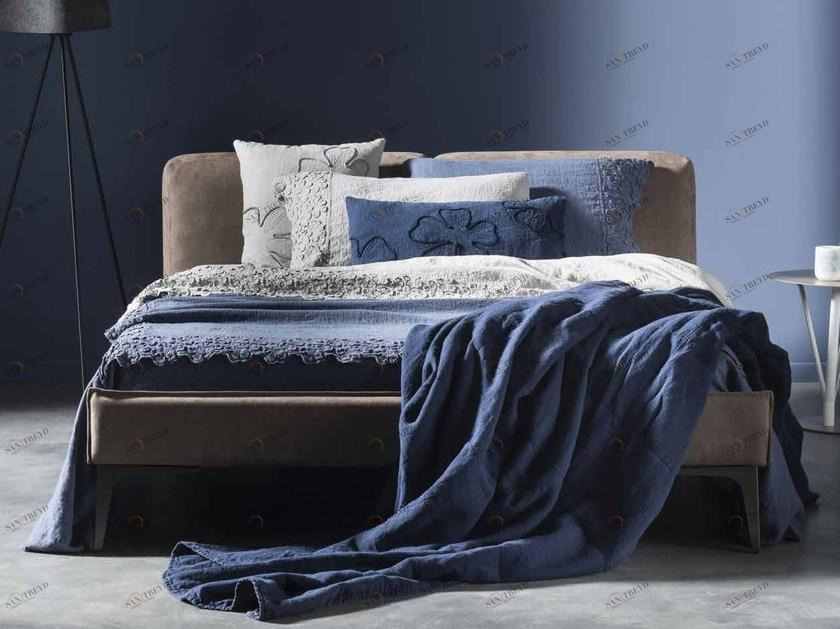 LA FABBRICA DEL LINO Покрывало из льна с цветочными мотивами Decor sun-id-1429629