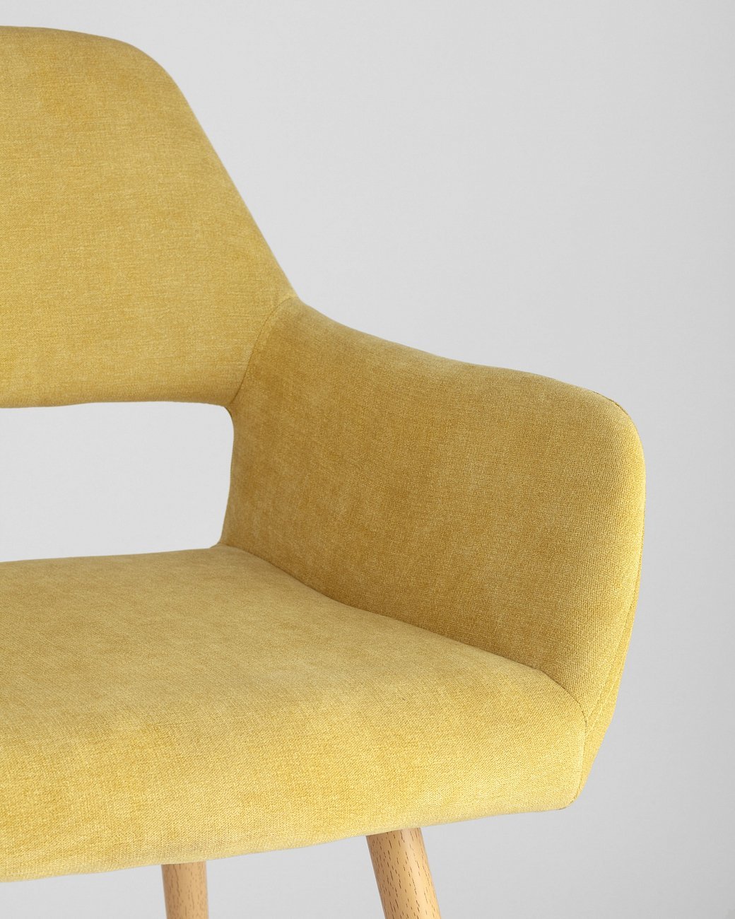 Стул с подлокотниками мягкий желтый "Кромвель" STOOL GROUP ДИЗАЙНЕРСКИЕ 00-3881957 Желтый  - Вид №7