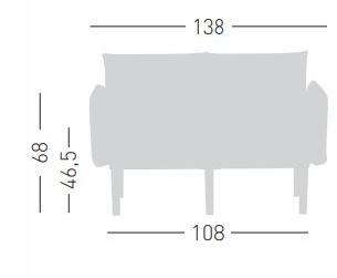 GABER 2-местный тканевый диван Conga sun-id-1355561 - Вид №2
