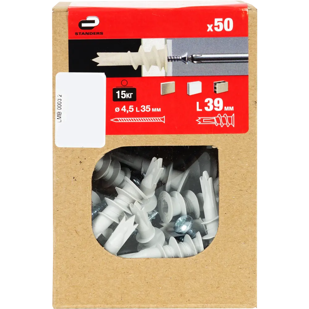 Дюбель для гипсокартона Standers 14х39 мм, нейлон, 50 шт STLM-2153813 - Вид №3