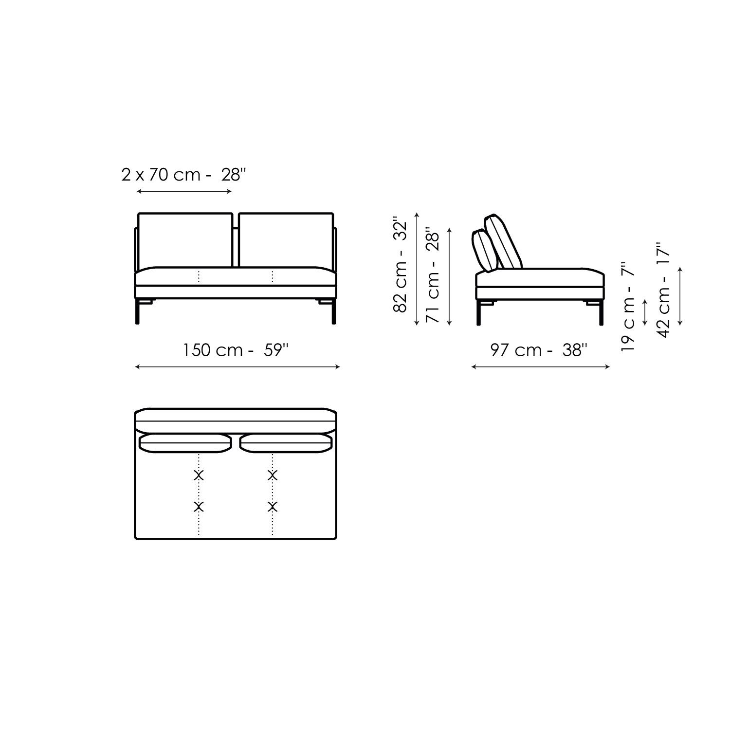 Тканевый диван с полуостровом BONALDO ALIANTE ARCH-00041242 - Вид №6