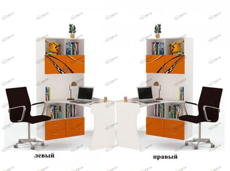 Стол-стеллаж ABC-KING Formula правый оранж 4631148150607