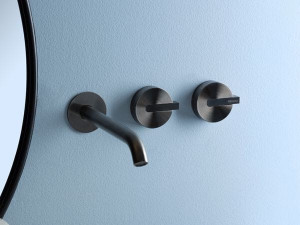 Нержавеющая сталь настенный однорычажный смеситель для раковины с 3 отверстиями