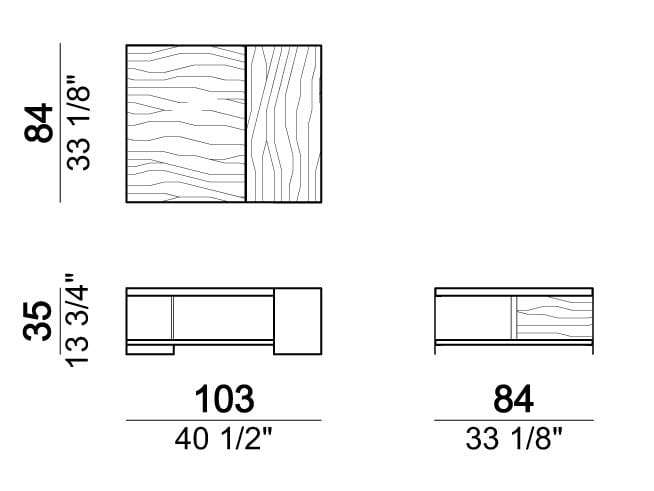 Деревянный квадратный журнальный столик Arketipo NOTH ARCH-00058354 - Вид №10