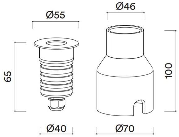 HER Светодиодный ступень из нержавеющей стали для улицы  Ex006  - Вид №2