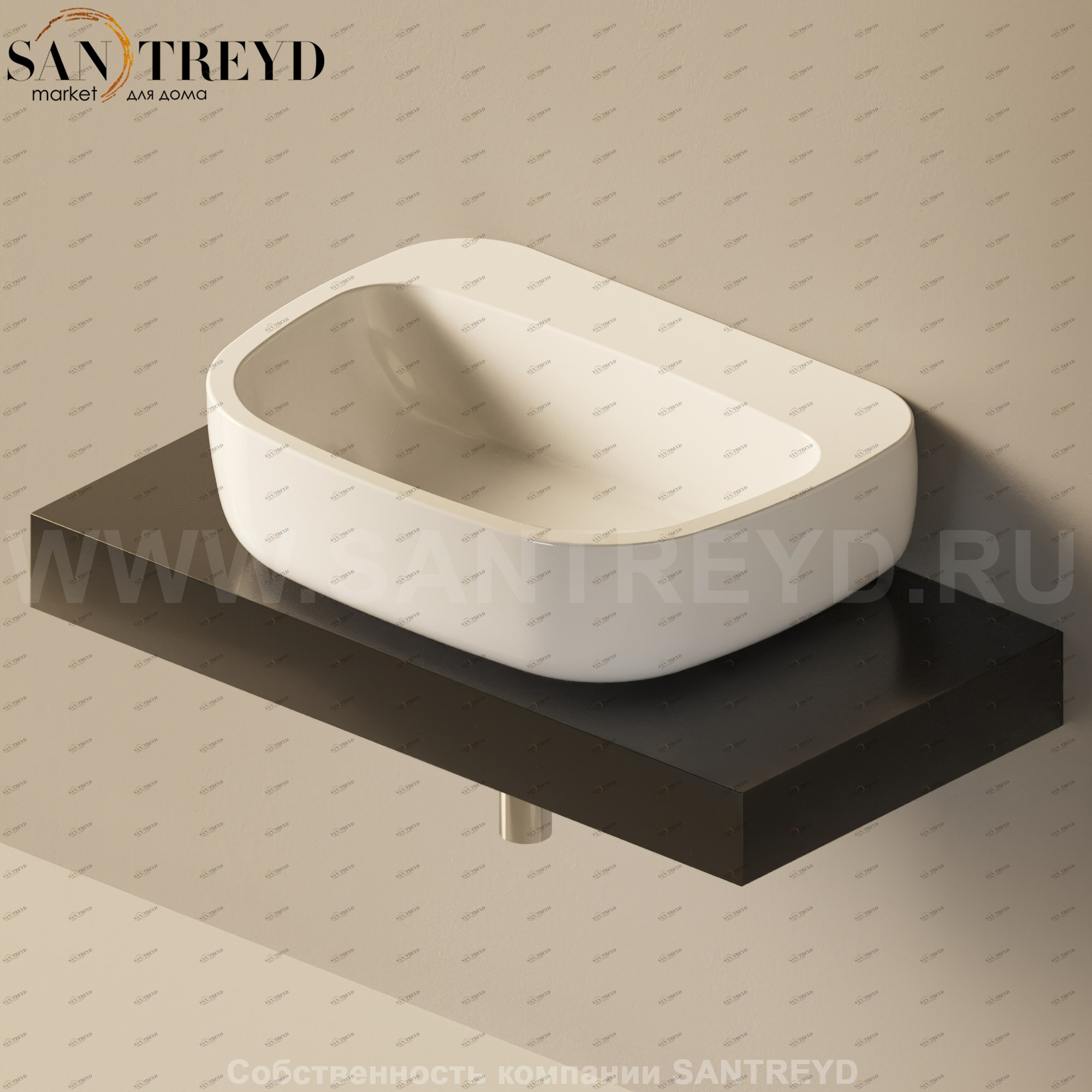 Flaminia FORTY6 Столешница от 90 до 250 см черная F6MN64.9017 Ceramica Flaminia F6MN649017