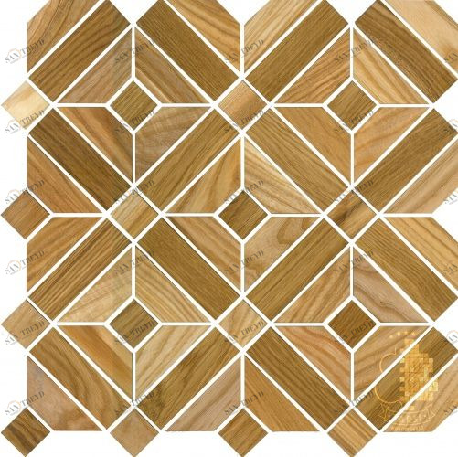 Мозаика и 3D панели из дерева Tarsi Восток 2d702 Дуб Селект (Гладкая) 333х333 мм 1401100046