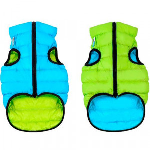 ПР0038389 Куртка для собак двухсторонняя размер S 30см салатово-голубая AiryVest