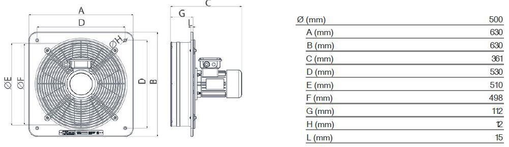 Vortice Осевой вентилятор для потенциально взрывоопасных сред E-atex 40319 - Вид №4