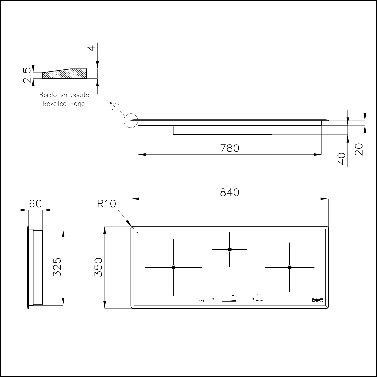 7330241 Варочная панель S4000 Induction con Power Control 7330 241 Fosterspa  - Вид №1