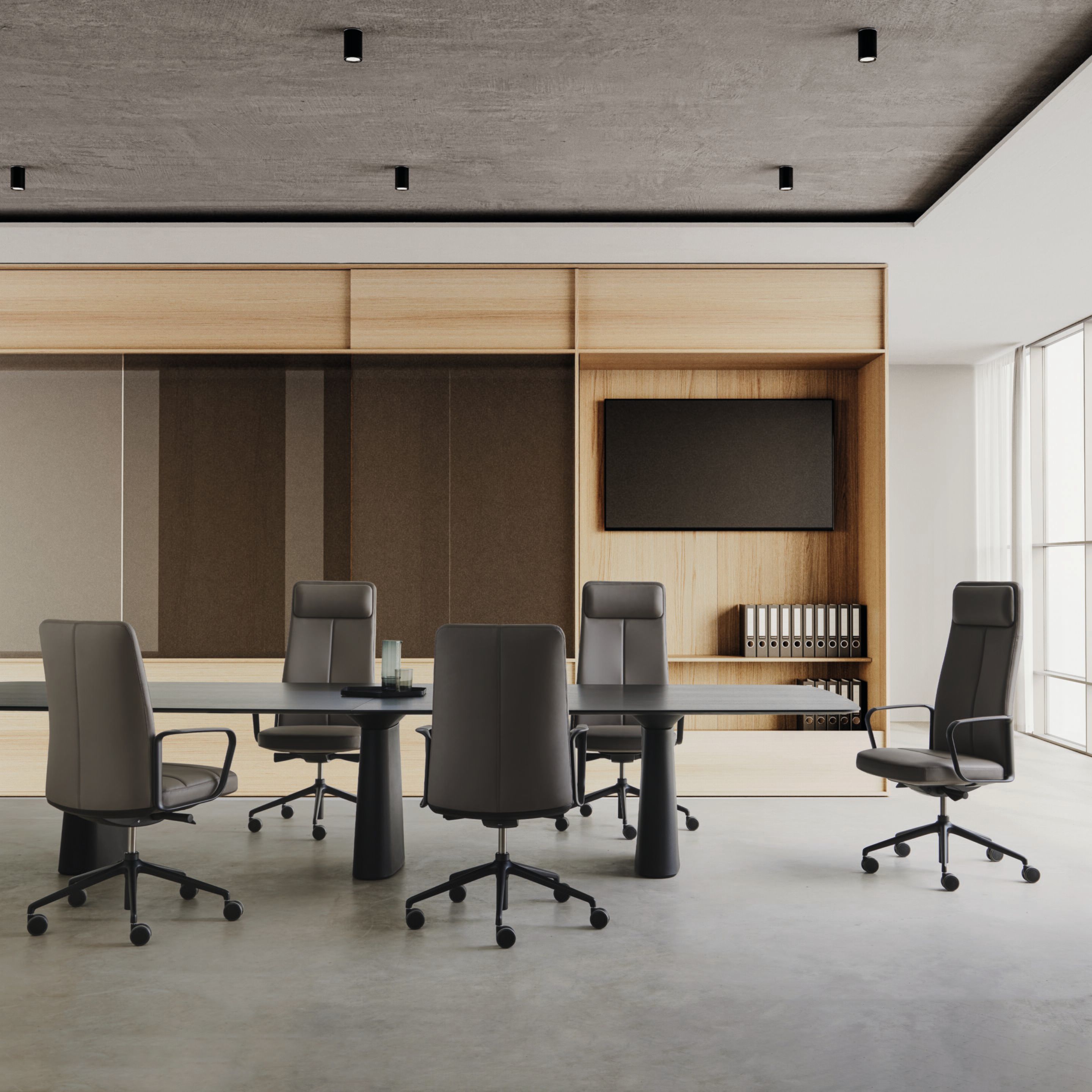 5-спицевое кожаное вращающееся офисное кресло с высокой спинкой INCLASS ZenPro ARCH-00120578 - Вид №6