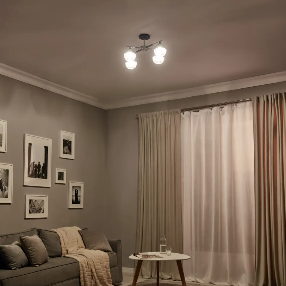 Люстра потолочная Escada 693/4P, 4 лампы, 12 м², цвет черный 89195515 STLM-2208221  - Вид №8
