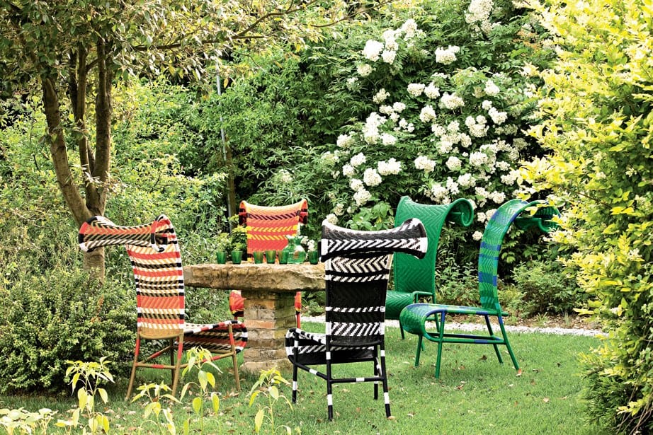 Стул из плетеной полиэтиленовой проволоки с высокой спинкой MOROSO M'afrique ARCH-00143465 - Вид №11