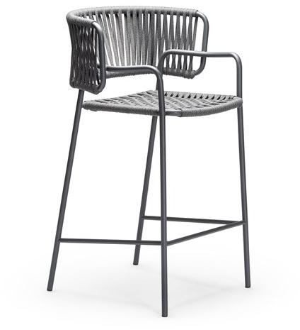 CHAIRS & MORE Высокий садовый табурет на морской веревке с подлокотниками Klot sun-id-1391045 - Вид №4