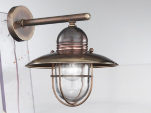 Латунная светодиодная наружная настенная лампа