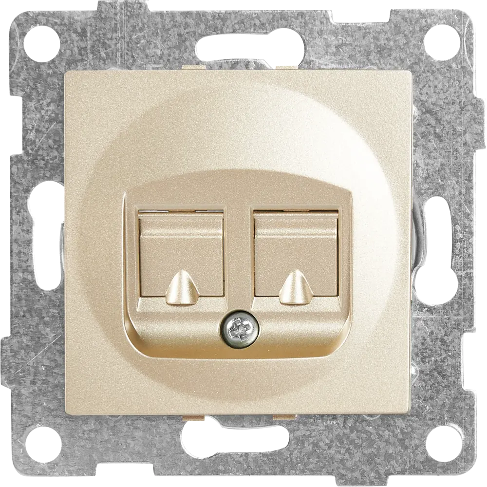 Компьютерная розетка GUSI Electric встраиваемая RJ45 цвет шампань 83864440 Ugra STLM-0045220