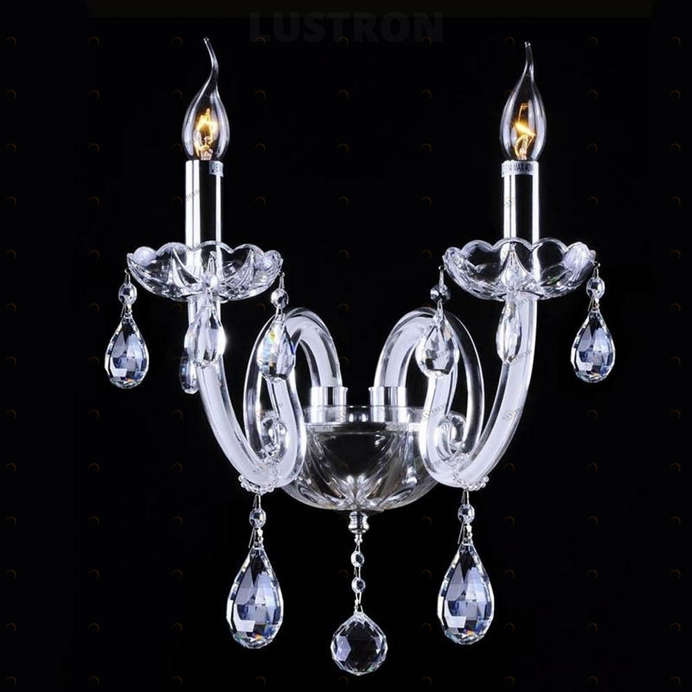 Бра Crystal Lux Glamour AP2 CRYSTAL LUX СВЕЧА 077648 Прозрачный;серебро 