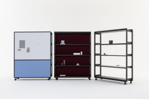 Мобильный звукопоглощающий офисный перегородка из ткани на колесах