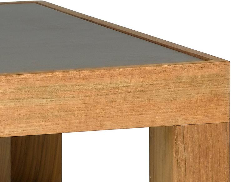 TRIBÙ Низкий квадратный журнальный столик из тика Pure sofa 01282 - Вид №2