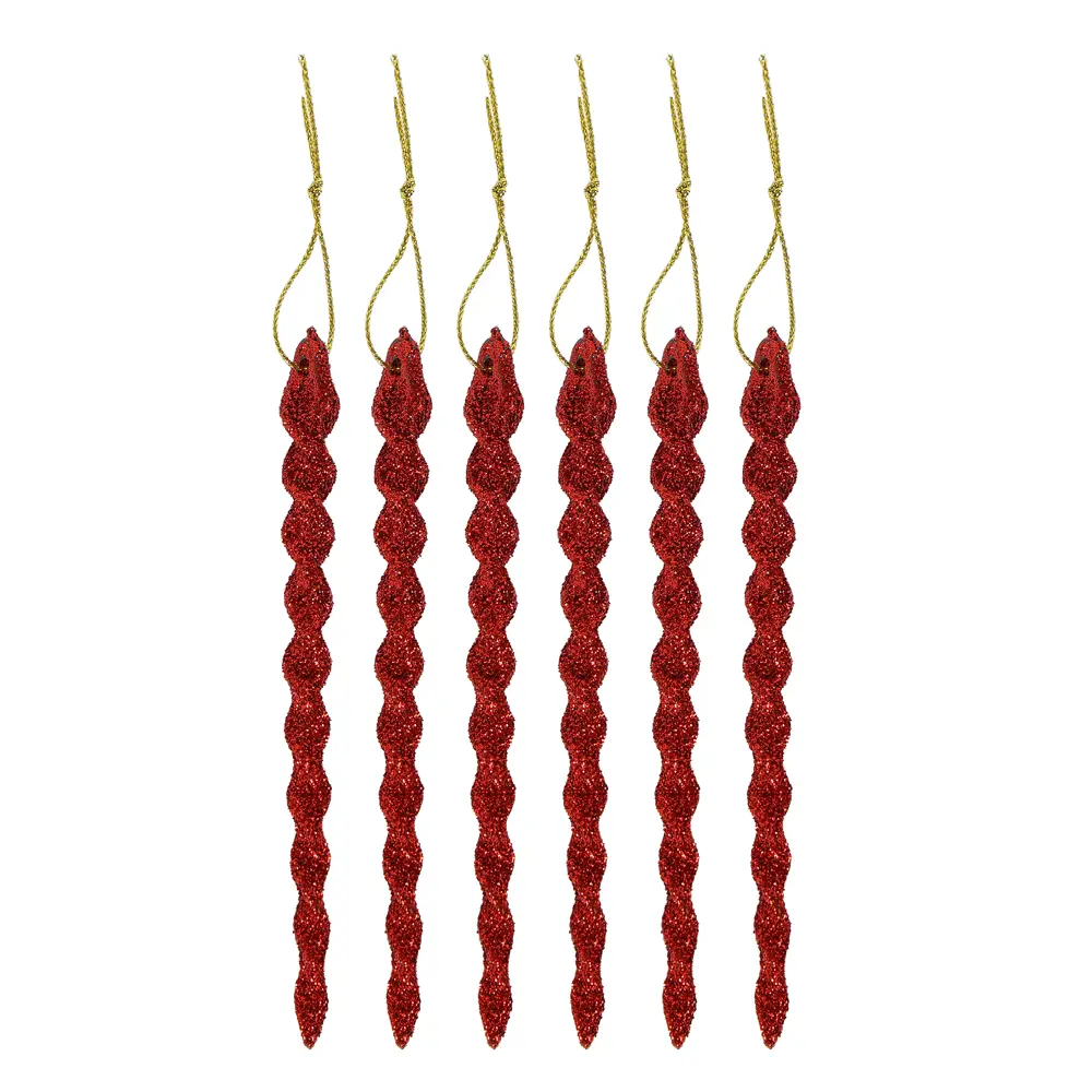 89377723 Новогоднее украшение Сосульки 396 красный 6 шт. STLM-1397730 Santreyd  - Вид №1