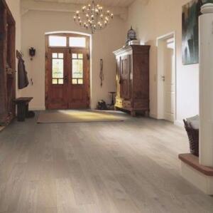 Паркетная доска Meister PS 300 Белый пиленый 8100 Дуб Натур с брашью (Текстурированная) 1187х142 мм.