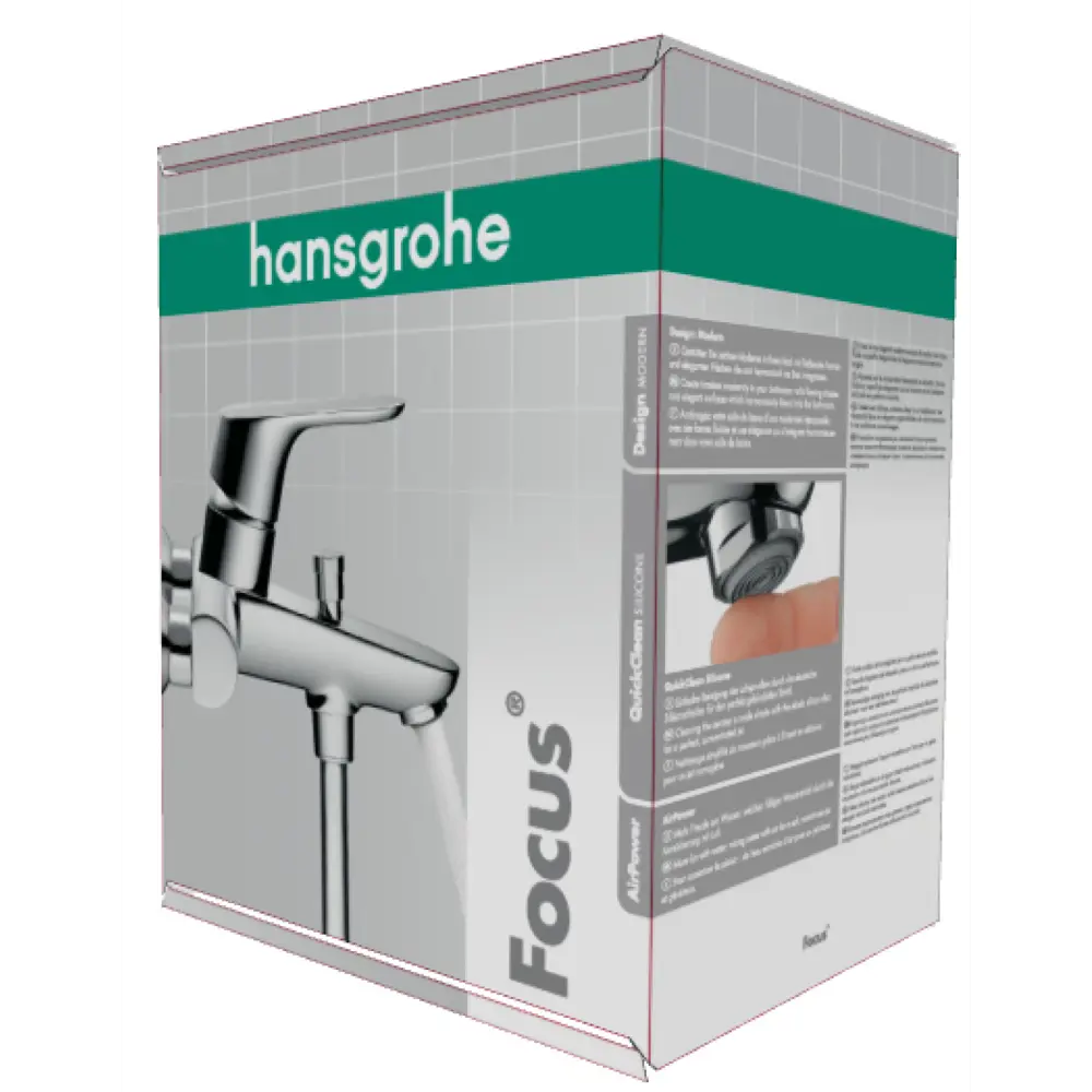 Смеситель для ванны Hansgrohe Focus E2 однорычажный цвет хром 82600661 STLM-2133528 - Вид №3