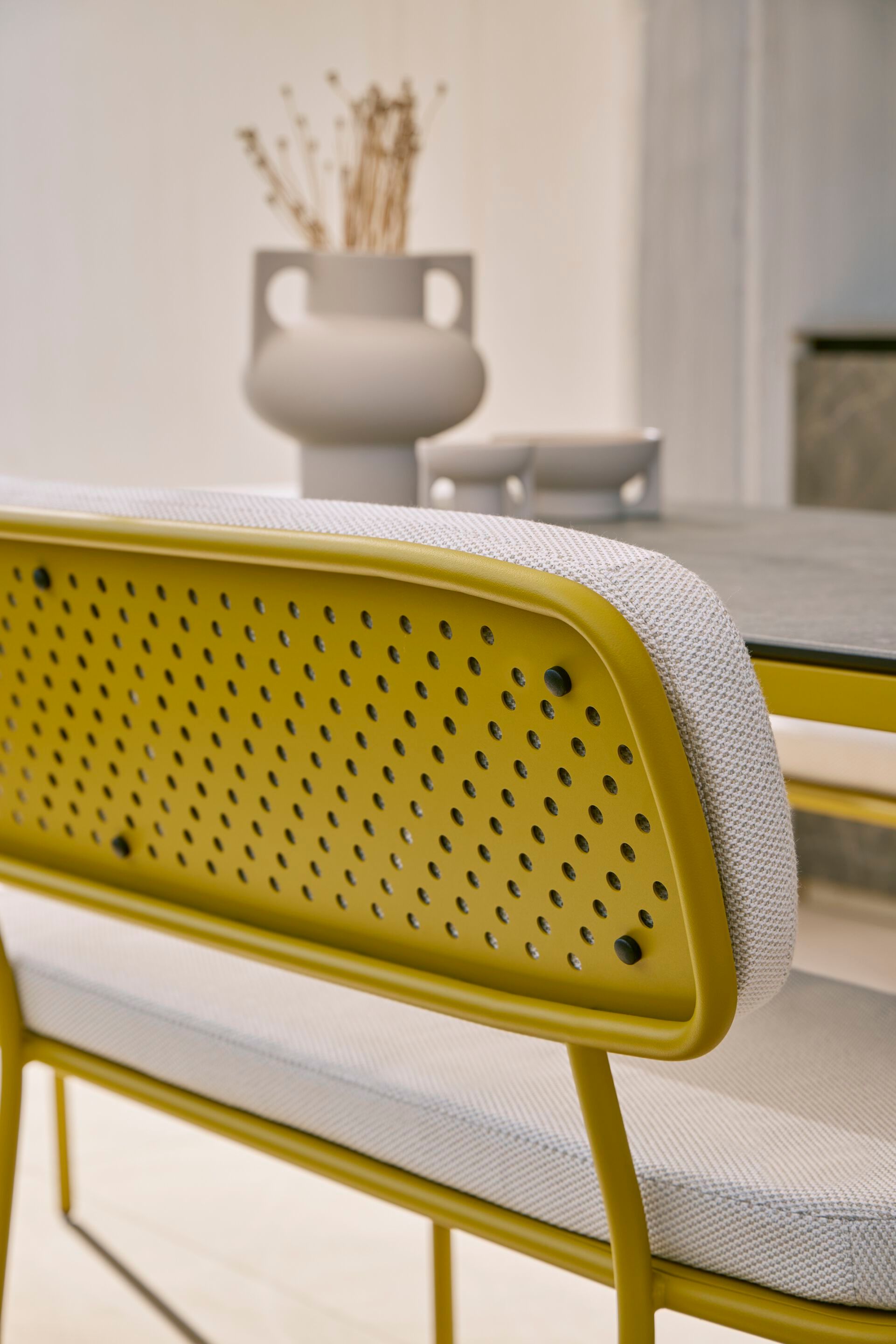 Садовая скамейка из нержавеющей стали со спинкой MUSOLA Abril ARCH-00017189 - Вид №4