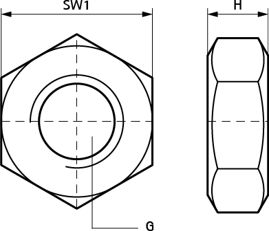 6123006 Монтажный элемент BIS Гайки шестигранные WALRAVEN  - Вид №1