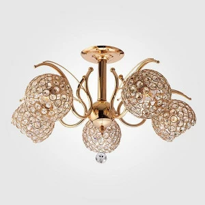 Потолочная люстра Eurosvet 7777/5 золото EUROSVET MIRAGE GOLD 182814 Белый