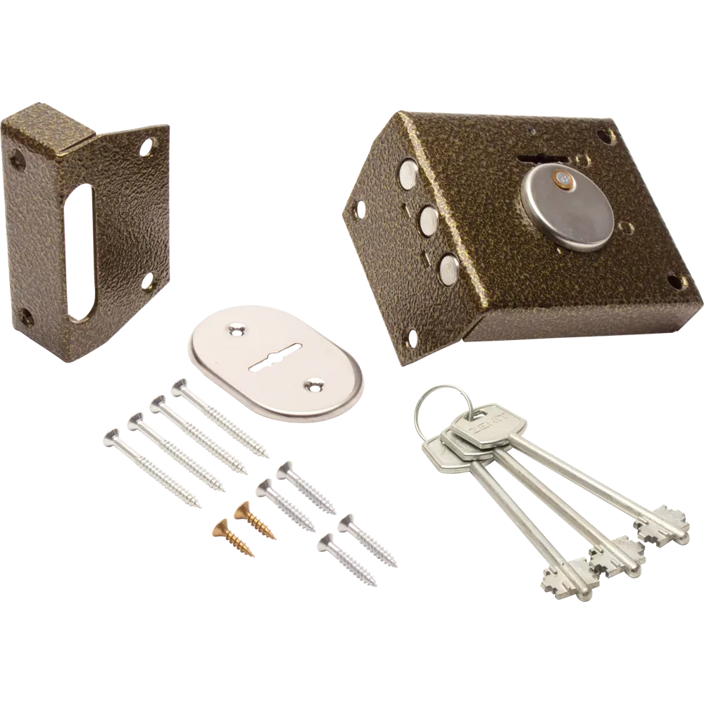 ЗЕНИТ ЗН-4-1 — накладной замок бронза для металлических и деревянных дверей 82490903 STLM-0028443 - Вид №1
