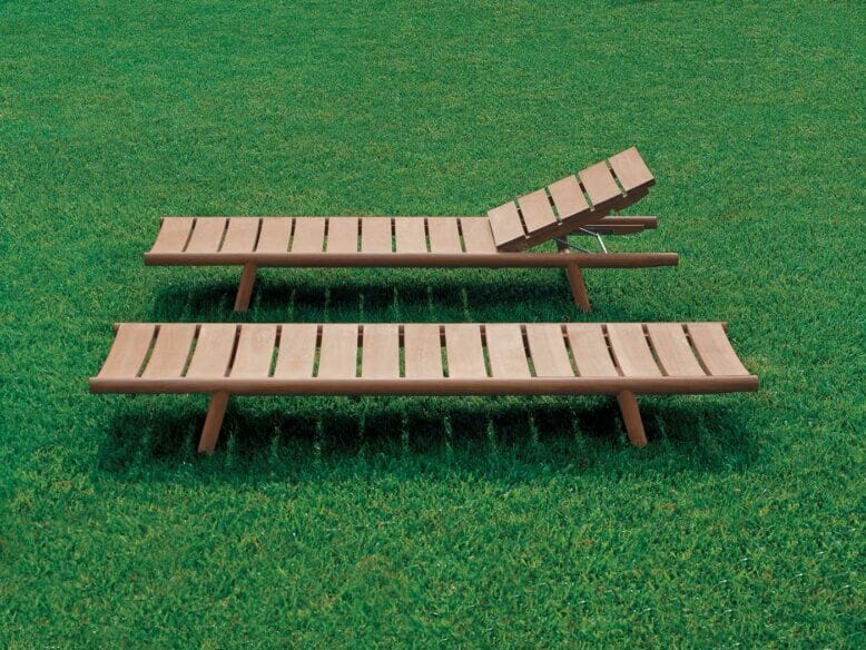 Садовая кровать с откидной спинкой из тикового дерева с колесами RODA Orson ARCH-00117685 - Вид №3