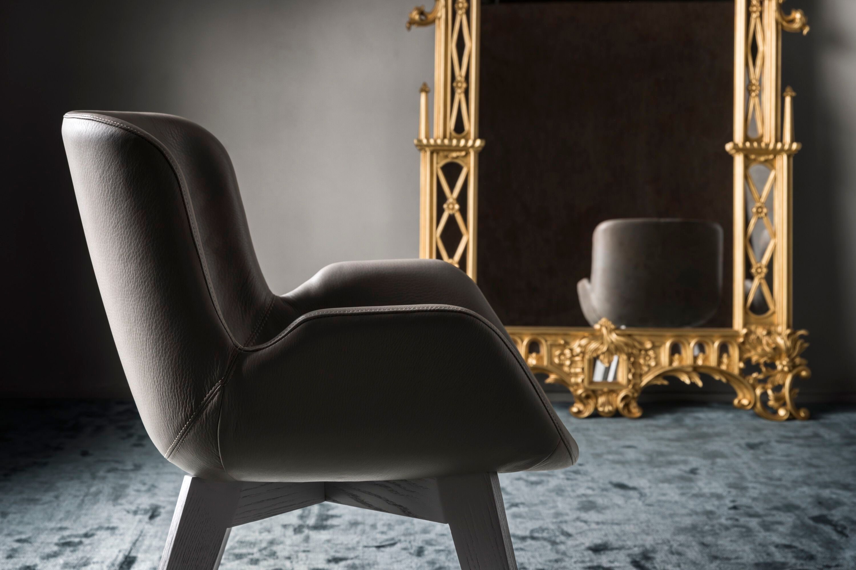 Кожаный стул с подлокотниками OAK Metronome ARCH-00149519 - Вид №9