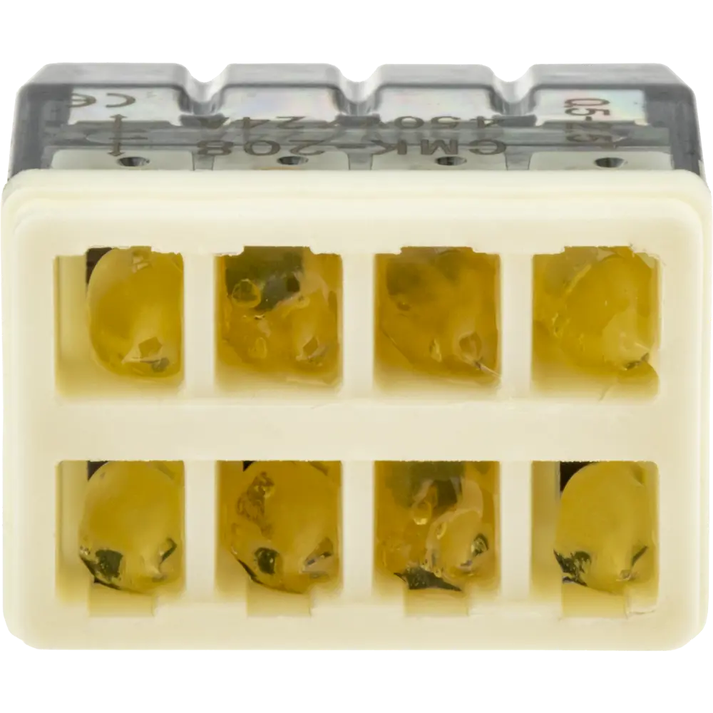 84509784 Клеммы монтажные самозажимные с пастой Duwi СМК 772-208 8-проводные 2,5мм² прозрачные 5шт 26733 1 STLM-1117236  - Вид №3