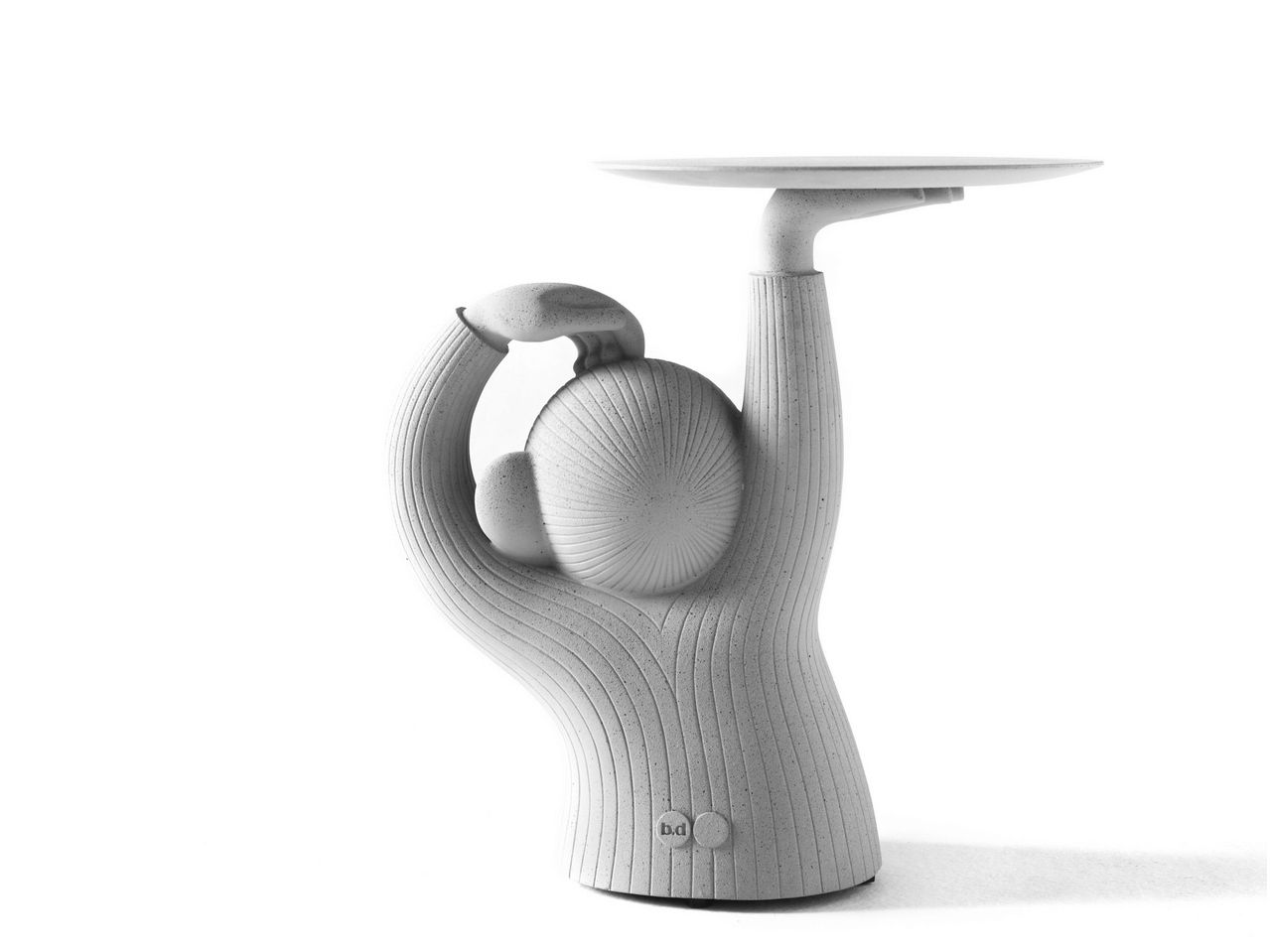 Бетонный круглый низкий журнальный столик BD Barcelona MONKEY ARCH-00134648 - Вид №3