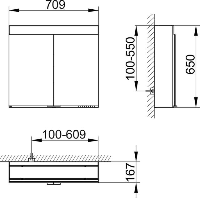21521171301 Зеркальный шкаф KEUCO Edition 400 - Вид №2