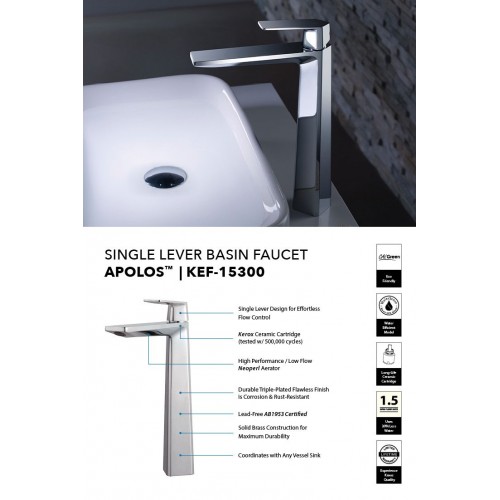 Смеситель для раковины Coda FVS-13900CH krausru  - Вид №5