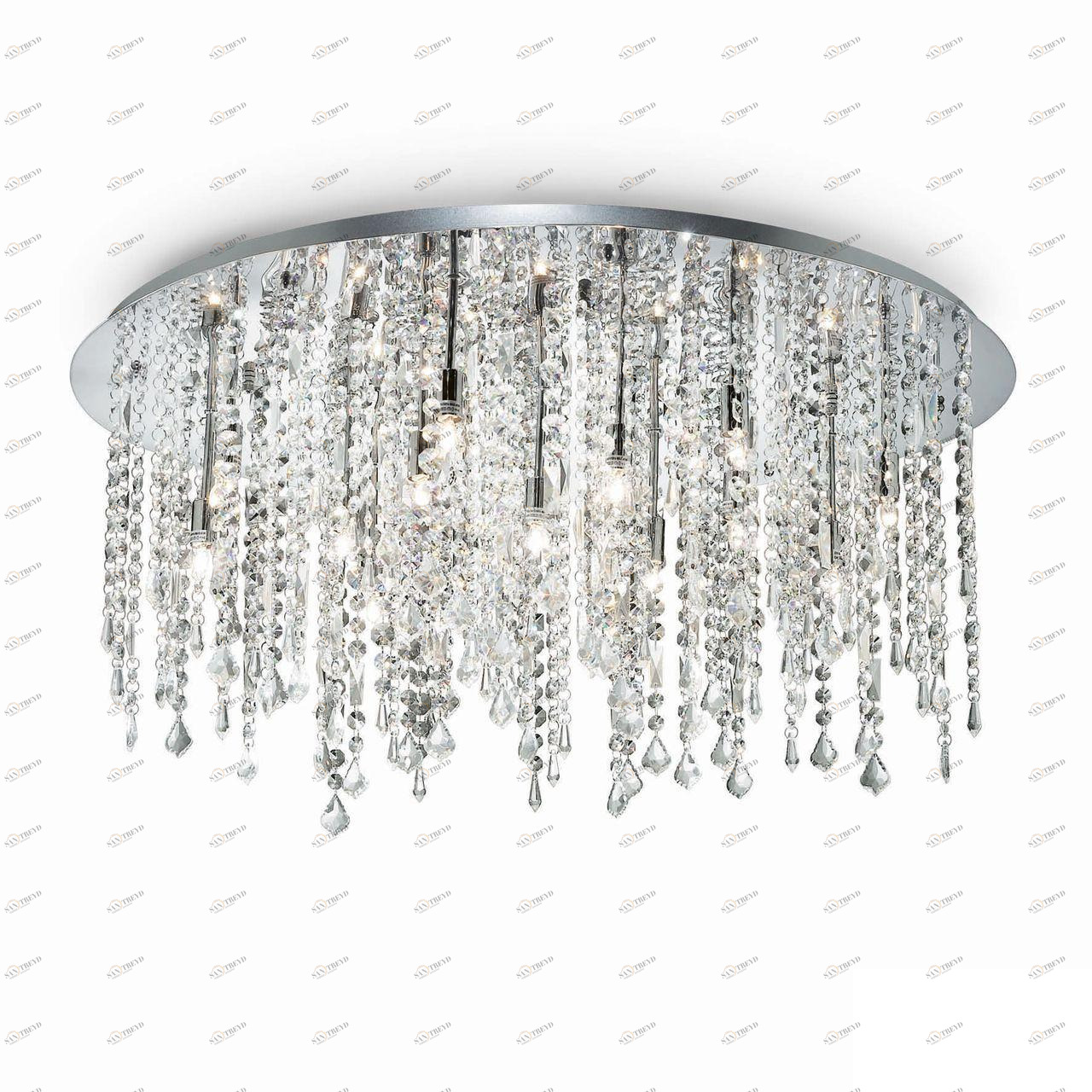 Потолочный светильник Ideal Lux Royal PL15 IDEAL LUX ДИЗАЙНЕРСКИЕ, КАСКАДНЫЕ 074053 Прозрачный;хром 